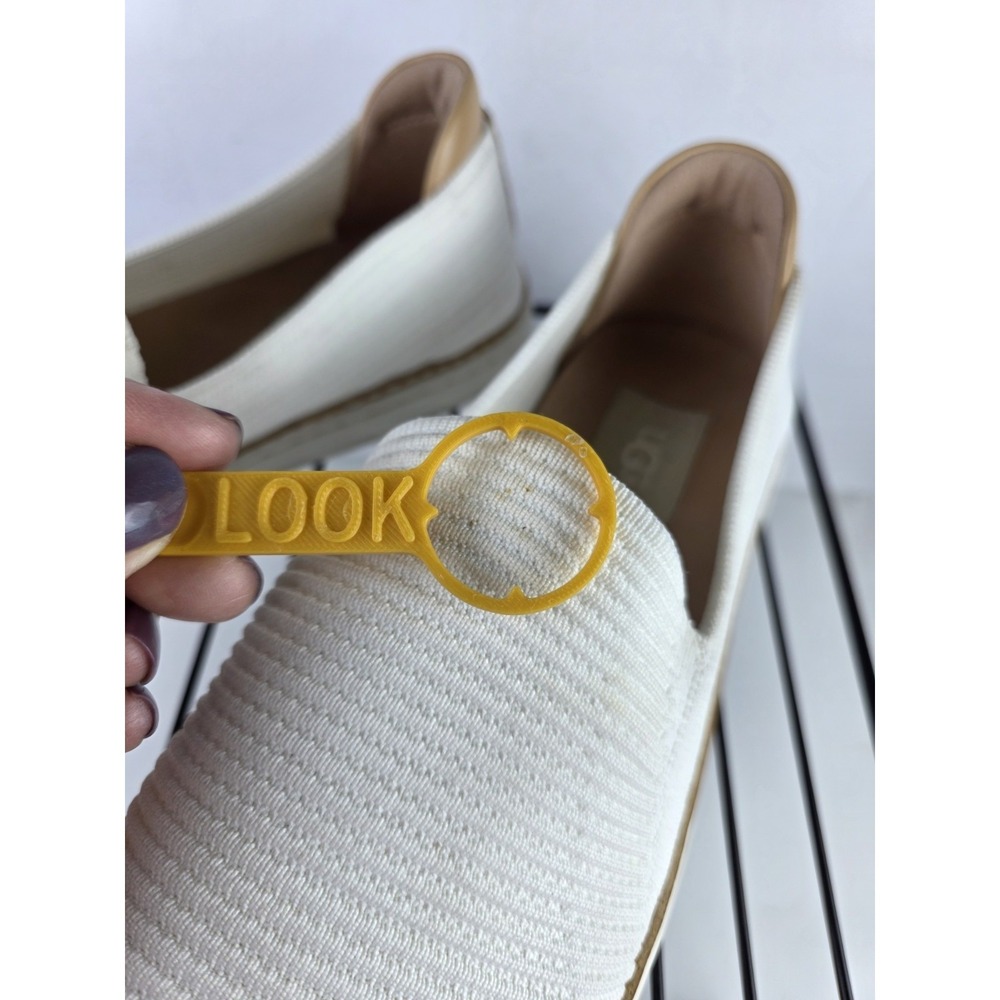 UGG Sammy Rib Knit Slip On Sneakers White 1112259 Women 9.5 Loafers - Picture 8 of 12